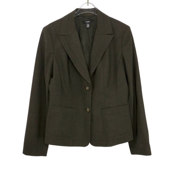 Alfani Charcoal Gray Wool Blazer Large Classic Corpcore Professional Tailored - Picture 1 of 6